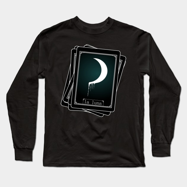 Tarot Card - La Luna Long Sleeve T-Shirt by Gringoface